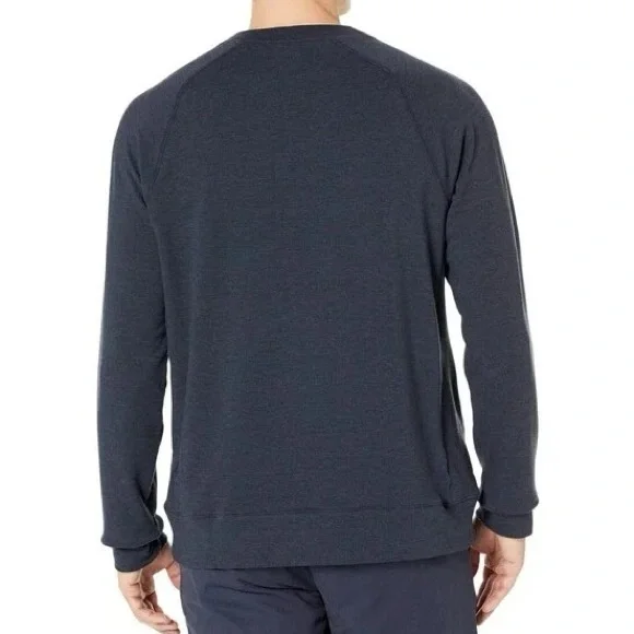 Prana Men's Navy Altitude Tracker Crew Sweatshirt Pullover Large - Picture 2 of 11